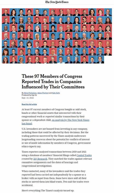 These 97 Members of Congress Reported Trades in Companies Influenced by Their Committees (Published 2022) - The New York Times