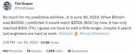 Bitcoin Price Prediction of $250k Repeated by Tim Draper - Business 2 Community