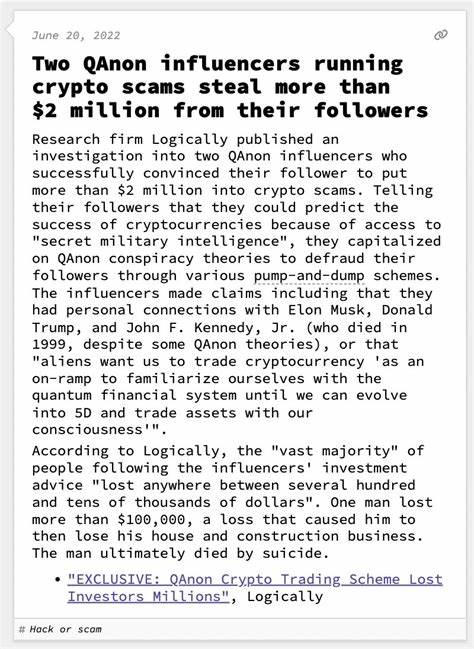 QAnon influencers are now reportedly defrauding their followers via cryptocurrency scams - Mashable
