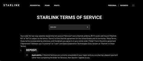 Starlink Terms of Service