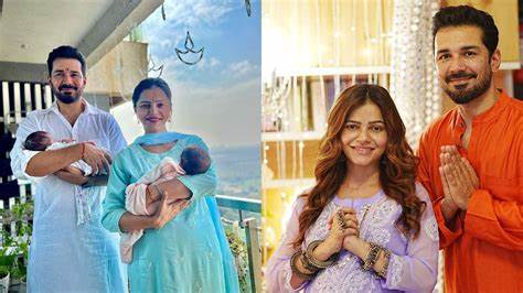 Rubina Dilaik and Abhinav Shukla Reveal Twin Daughters Edhaa and Jeeva’s Faces on Navratri, Pen ‘Thank - LatestLY