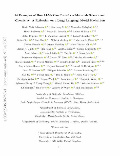 LLMs for Materials and Chemistry: 34 Real-World Examples
