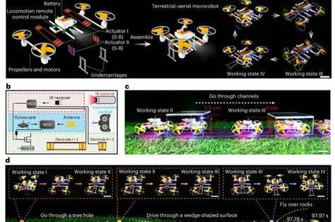 Microrobots powered by thin-film actuator morph, lock shapes, operate untethered