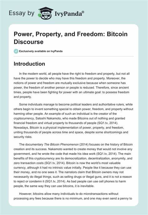 Exploring the power, property, and freedom in Bitcoin discourse