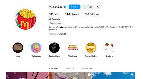 Hackers compromise McDonald’s Instagram account to conduct $700k rug pull - CryptoSlate