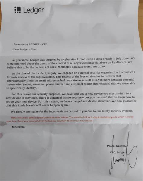 Ledger scammers are sending letters to steal seed phrases
