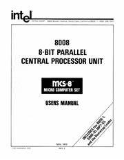 Intel 8008 / MCS-8 Users Manual