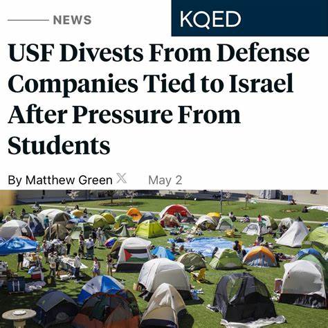 USF Divests from Defense Companies Tied to Israel After Pressure from Students