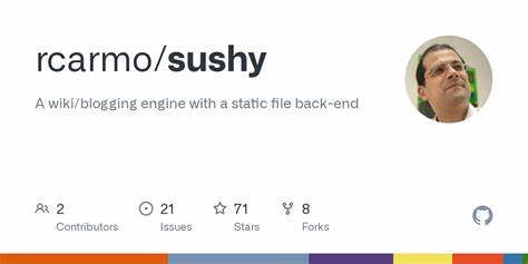 sushy: a wiki/blogging engine with a static file back-end