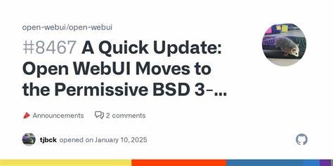 Open WebUI changed license from BSD-3 to Open WebUI License with CLA