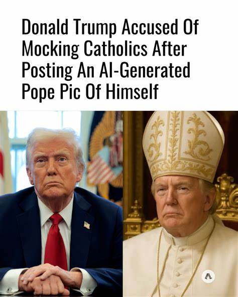 Trump accused of 'mocking' Catholics after posting image of himself as pope