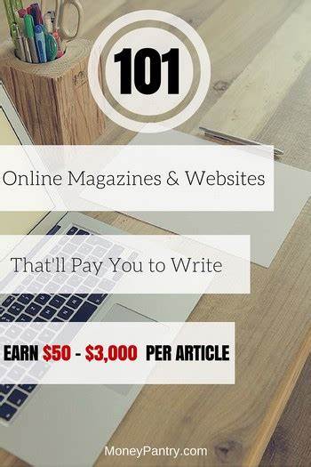 Get Paid to Write: 101 Sites That Pay You $50-$3000 per Blog Post - MoneyPantry