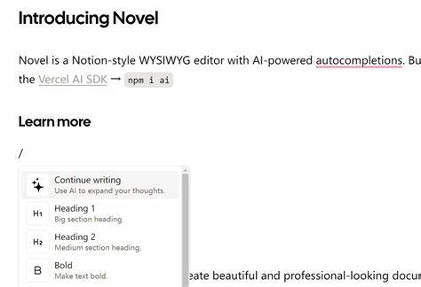 Open Source Notion-style WYSIWYG editor with AI-powered autocompletion