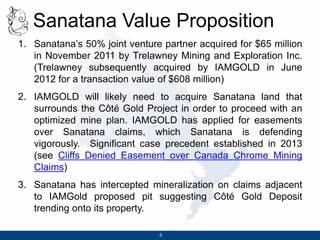 Sanatana Resources to acquire Gold Strike Two Project in Canada from LIRECA