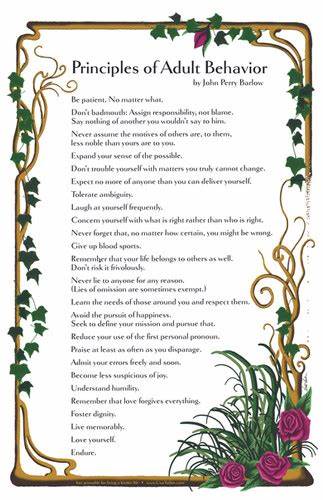 Barlow's Principles of Adult Behaviour