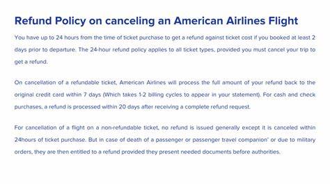 What Is the Cancellation Policy American Airlines?