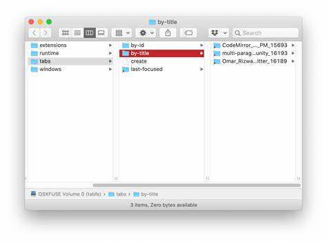 TabFS – browser extension that mounts the browser tabs as a filesystem