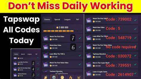 TapSwap Daily Codes for October 2, 2024: Earn coins and cryptocurrency by completing tasks - The Times of India