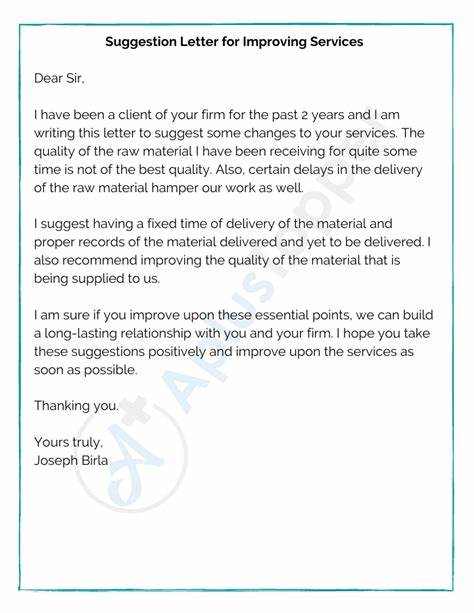 Letter: Looking for suggestions