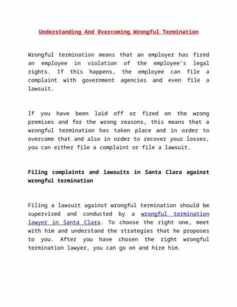 How can I overcome an illegal termination given current geopolitics?