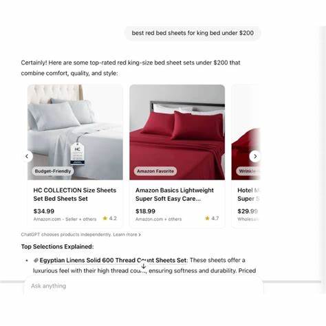 ChatGPT: We're experimenting with making shopping simpler