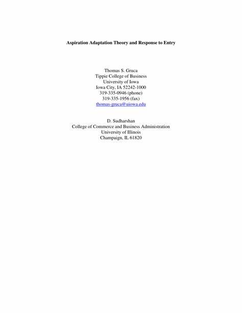 Aspiration Adaptation Theory (1998)