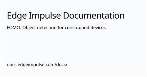 FOMO: 60fps object detection for constrained devices like RPi