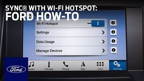 How to Connect to Wi-Fi Using SYNC 2