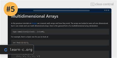 Open-source interactive C tutorial in the browser