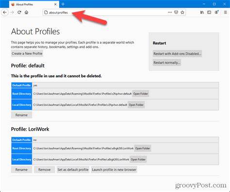 Firefox Profiles Feature